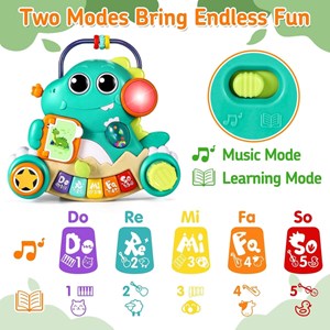 اسباب بازی دو کاره پیانو و جغجغه طرح دایناسور هولی تویز مدل Hola Toys HE8976_اسباب بازی