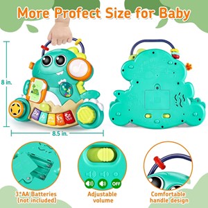 اسباب بازی دو کاره پیانو و جغجغه طرح دایناسور هولی تویز مدل Hola Toys HE8976_اسباب بازی