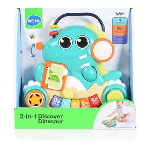 اسباب بازی دو کاره پیانو و جغجغه طرح دایناسور هولی تویز مدل Hola Toys HE8976_اسباب بازی