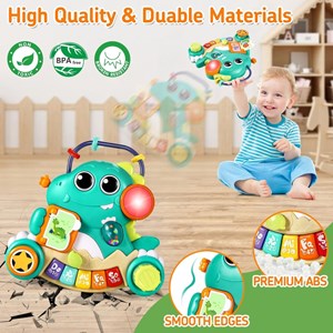 اسباب بازی دو کاره پیانو و جغجغه طرح دایناسور هولی تویز مدل Hola Toys HE8976_اسباب بازی