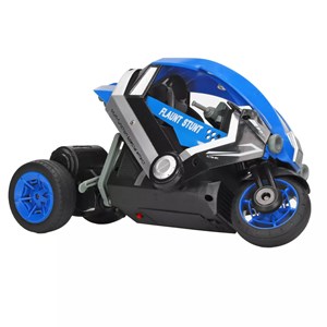 اسباب بازی موتور سیکلت 3 چرخ کنترلی شارژی آبی مقیاس 1:8 TRICYCLE STUNT_اسباب بازی