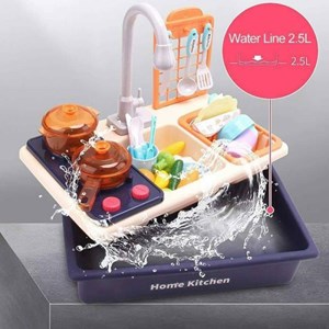 اسباب بازی سینک ظرفشویی به همراه اجاق گاز HOME KITCHEN_اسباب بازی