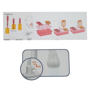 اسباب بازی سینک ظرفشویی به همراه اجاق گاز HOME KITCHEN_اسباب بازی