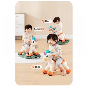 راکر یونی کورن موزیکال 3 کاره هولی تویز مدل Hola Toys HE898800_اسباب بازی
