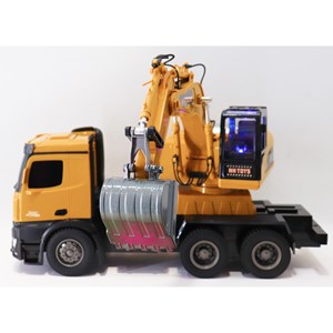 اسباب بازی بیل مکانیکی کنترلی بزرگ مقیاس 1:14 مدل EXCAVATOR LOADER NAN HONG 9916_اسباب بازی