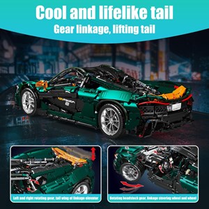 لگو تکنیک ماشین مسابقه ای 3268 قطعه با مقیاس 1:8 مدل Mould King 13091 Technik Sports Car Model_اسباب بازی