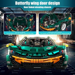 لگو تکنیک ماشین مسابقه ای 3268 قطعه با مقیاس 1:8 مدل Mould King 13091 Technik Sports Car Model_اسباب بازی