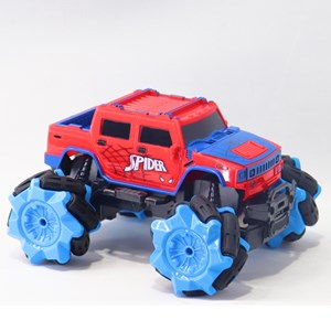 ماشین کنترلی آفرود با چرخ های کپسولی طرح مرد عنکبوتی اسپایدرمن مقیاس 1:18_اسباب بازی