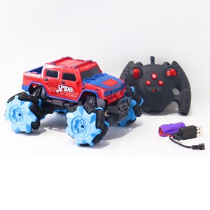 ماشین کنترلی آفرود با چرخ های کپسولی طرح مرد عنکبوتی اسپایدرمن مقیاس 1:18_اسباب بازی