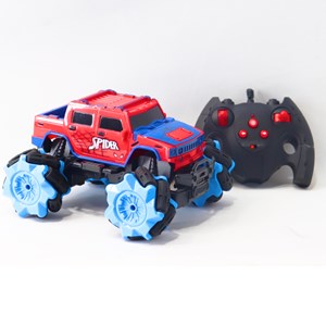 ماشین کنترلی آفرود با چرخ های کپسولی طرح مرد عنکبوتی اسپایدرمن مقیاس 1:18_اسباب بازی