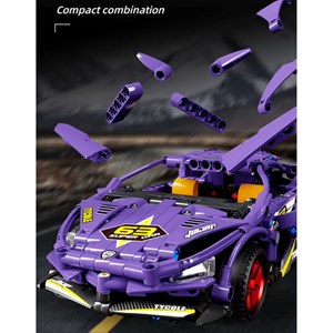 لگو تکنیک ماشین کنترلی شارژی 442 قطعه رنگ بنفش مدل TA GAOLE T4027_اسباب بازی