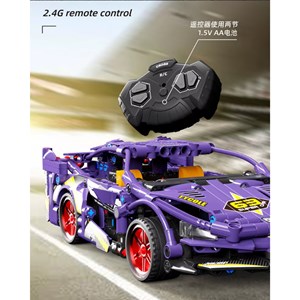 لگو تکنیک ماشین کنترلی شارژی 442 قطعه رنگ بنفش مدل TA GAOLE T4027_اسباب بازی