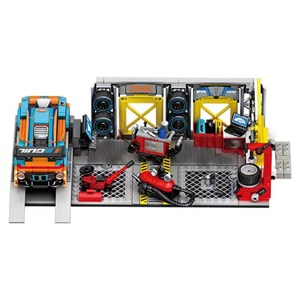 لگو تکنیک تعمیرگاه ماشین مسابقه ای 674 قطعه مدل 714032 SEMBO Racing Vehicle Garage_اسباب بازی
