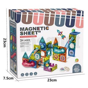 اسباب بازی ساختنی تایل مگنتی 42 قطعه مدل Magnetic DIY_اسباب بازی