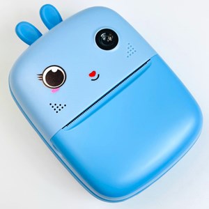 دوربین عکاسی و فیلمبرداری دیجیتال کودک با چاپ فوری حرارتی طرح خرگوش آبی_اسباب بازی