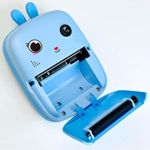 دوربین عکاسی و فیلمبرداری دیجیتال کودک با چاپ فوری حرارتی طرح خرگوش آبی_اسباب بازی