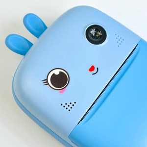 دوربین عکاسی و فیلمبرداری دیجیتال کودک با چاپ فوری حرارتی طرح خرگوش آبی_اسباب بازی