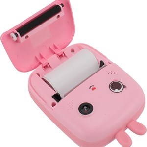 دوربین عکاسی و فیلمبرداری دیجیتال کودک با چاپ فوری حرارتی طرح خرگوش صورتی_اسباب بازی