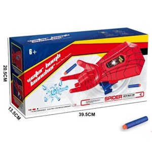 دستکش تیر پرتاب کن شارژی طرح اسپایدرمن همراه با تیر ژله ای و اسفنجی Spiderman hand Web Shooters_اسباب بازی