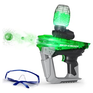 تفنگ اسباب بازی شارژی رگباری تیر ژله ای و شبرنگ مدل SKD CS001S_اسباب بازی