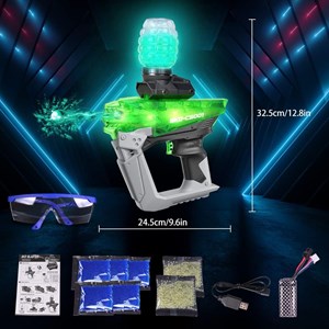 تفنگ اسباب بازی شارژی رگباری تیر ژله ای و شبرنگ مدل SKD CS001S_اسباب بازی