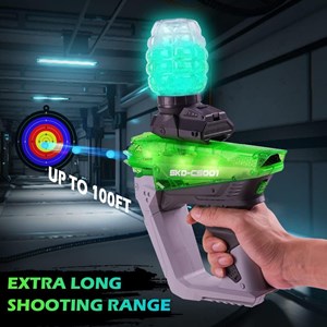 تفنگ اسباب بازی شارژی رگباری تیر ژله ای و شبرنگ مدل SKD CS001S_اسباب بازی