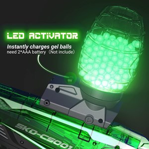 تفنگ اسباب بازی شارژی رگباری تیر ژله ای و شبرنگ مدل SKD CS001S_اسباب بازی