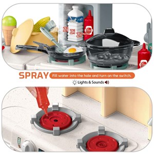 ست اسباب بازی آشپزخانه سایز بزرگ موزیکال و چراغدار 72 قطعه مدل 126_922 Talented Chef_اسباب بازی