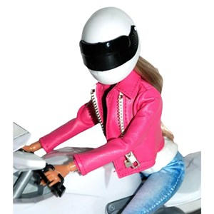 عروسک باربی دفا لوسی موتور سوار با کلاه کاسکت سفید مدل Defa Lucy Doll 8459_اسباب بازی