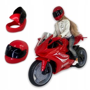 عروسک باربی دفا لوسی موتور سوار با کلاه کاسکت قرمز مدل Defa Lucy Doll 8459_اسباب بازی