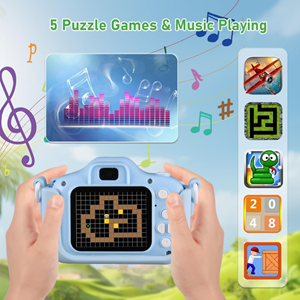 دوربین عکاسی و فیلمبرداری دیجیتال کودک طرح یونیکورن آبی_اسباب بازی