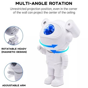 چراغ خواب طرح فضانورد کهکشانی کنترلی و اسپیکر دار بلوتوثی Astronaut Projector Light_اسباب بازی