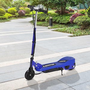 اسکوتر برقی تاشو 120 واتی با ارتفاع قابل تنظیم رنگ آبی مدل HOMCOM E Scooter_اسباب بازی