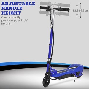 اسکوتر برقی تاشو 120 واتی با ارتفاع قابل تنظیم رنگ آبی مدل HOMCOM E Scooter_اسباب بازی