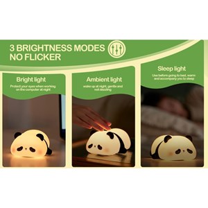 چراغ خواب سیلیکونی شارژی طرح پاندا خوابالو_اسباب بازی