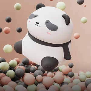 چراغ خواب سیلیکونی شارژی طرح پاندا تپل_اسباب باز