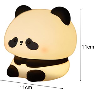 چراغ خواب سیلیکونی شارژی طرح پاندا خجالتی_اسباب بازی