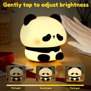 چراغ خواب سیلیکونی شارژی طرح پاندا خجالتی_اسباب بازی