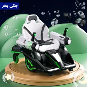 ماشین شارژی کارتینگ کنترلی 360 درجه با قابلیت پرتاب تیر ژله ای رنگ سبز_اسباب بازی