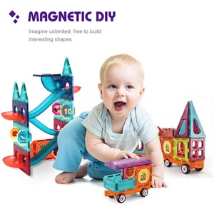 اسباب بازی ساختنی تایل مگنتی 111 قطعه مدل Magic Magnetic Blocks_اسباب بازی