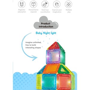اسباب بازی ساختنی تایل مگنتی 111 قطعه مدل Magic Magnetic Blocks_اسباب بازی