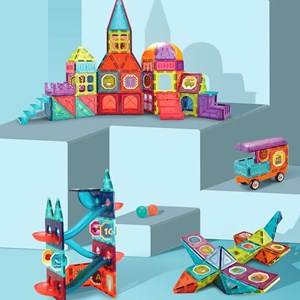 اسباب بازی ساختنی تایل مگنتی 111 قطعه مدل Magic Magnetic Blocks_اسباب بازی