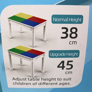 میز و صندلی لگو بازی همراه با 137 قطعه لگو ( میز چند کاره همراه با صندلی ) مدل Block Tables_اسباب بازی