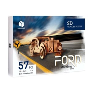  پازل سه بعدی چوبی 57 تکه مدل ماشین فورد پرشنگ Pershang Wooden Ford 3D Puzzle_ اسباب بازی