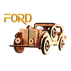 پازل سه بعدی چوبی 57 تکه مدل ماشین فورد پرشنگ Pershang Wooden Ford 3D Puzzle_ اسباب بازی