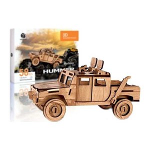 پازل سه بعدی چوبی 58 تکه مدل ماشین هامر پرشنگ Pershang Wooden Hummer 3D Puzzle_اسباب بازی