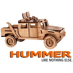 پازل سه بعدی چوبی 58 تکه مدل ماشین هامر پرشنگ Pershang Wooden Hummer 3D Puzzle_اسباب بازی