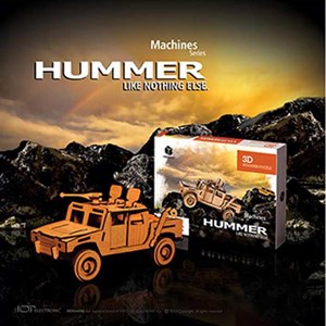 پازل سه بعدی چوبی 58 تکه مدل ماشین هامر پرشنگ Pershang Wooden Hummer 3D Puzzle_اسباب بازی