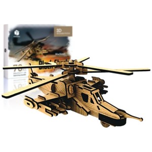پازل سه بعدی چوبی 76 تکه مدل هلیکوپتر پرشنگ Pershang Wooden Black Shark 3D Puzzle_اسباب بازی