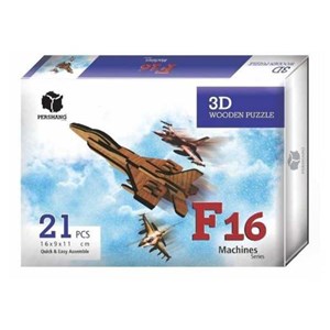 پازل سه بعدی چوبی 21 تکه Pershang Wooden F16 3D Puzzle_اسباب بازی  